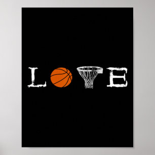 Póster Baloncesto Amor Baller Baloncesto Jugando Balonces