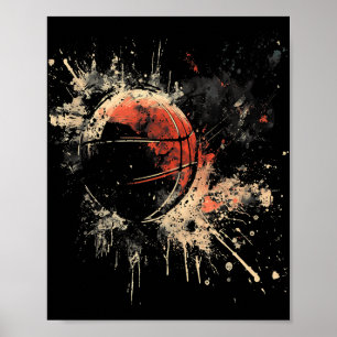Póster Baloncesto Artístico Baloncesto Lover Watercolor D