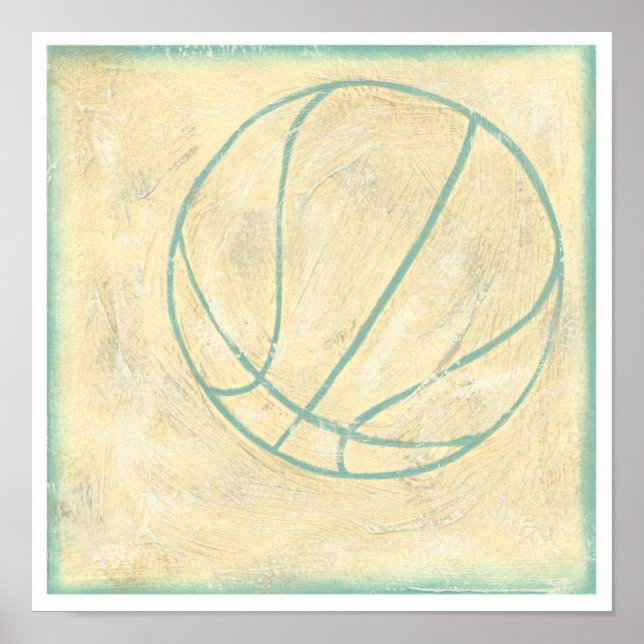Póster Baloncesto azul por Chariklia Zarris (Frente)
