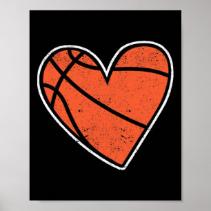 Póster Baloncesto Baloncesto Corazón Baloncesto Jugador E