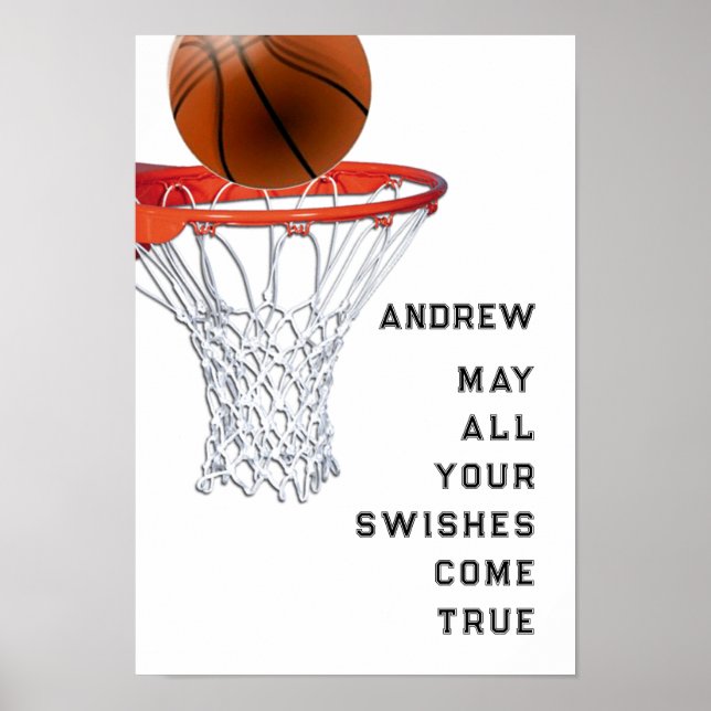Póster Baloncesto Buena Suerte (Frente)