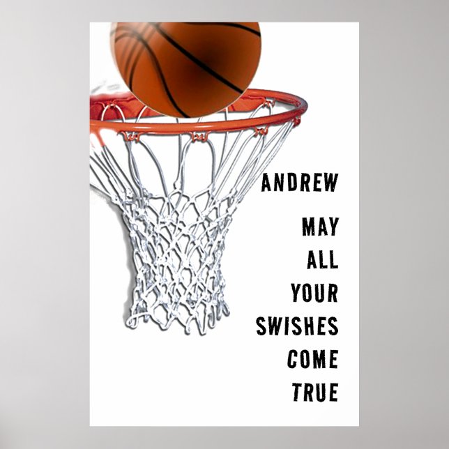Póster Baloncesto Buena Suerte (Frente)