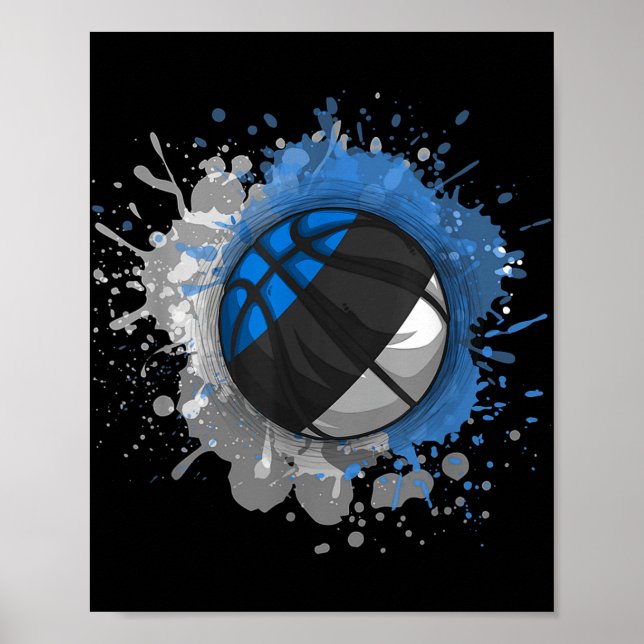 Póster Baloncesto Con Bandera De Estonia (Frente)