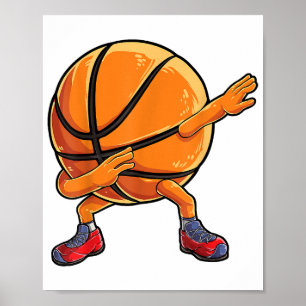 Póster Baloncesto de Dabbing Divertido Hombres Mujeres De
