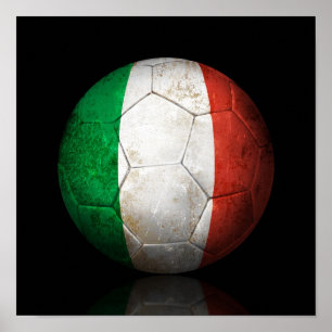 Póster Baloncesto de fútbol de Bandera Italiana