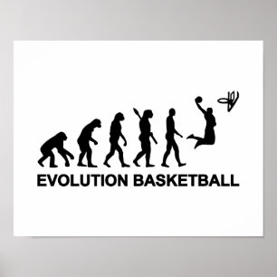 Póster Baloncesto de la evolución