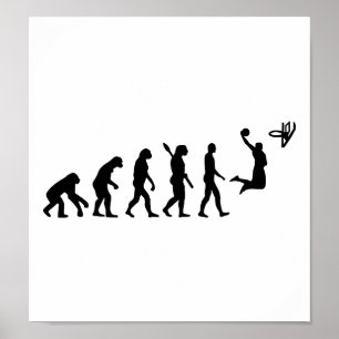 Póster Baloncesto de la evolución