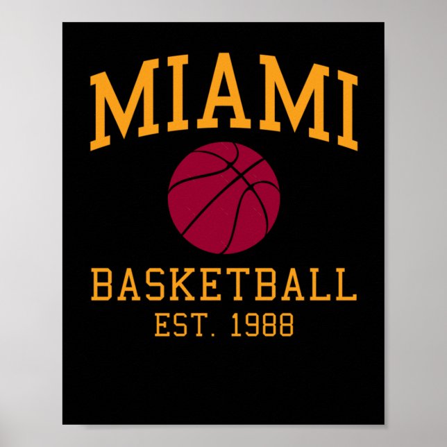 Póster Baloncesto de Miami (Frente)