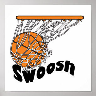 Póster baloncesto de swoosh
