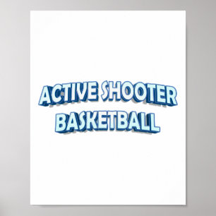 Póster Baloncesto de tiro activo