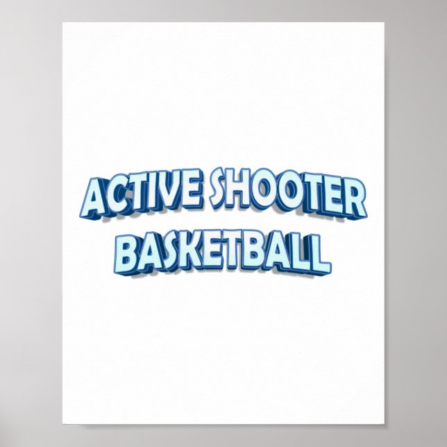 Póster Baloncesto de tiro activo (Frente)