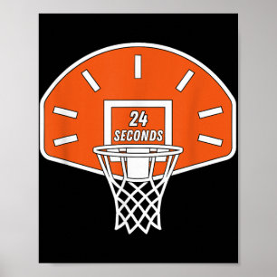 Póster Baloncesto divertido candado de baloncesto de 24 s