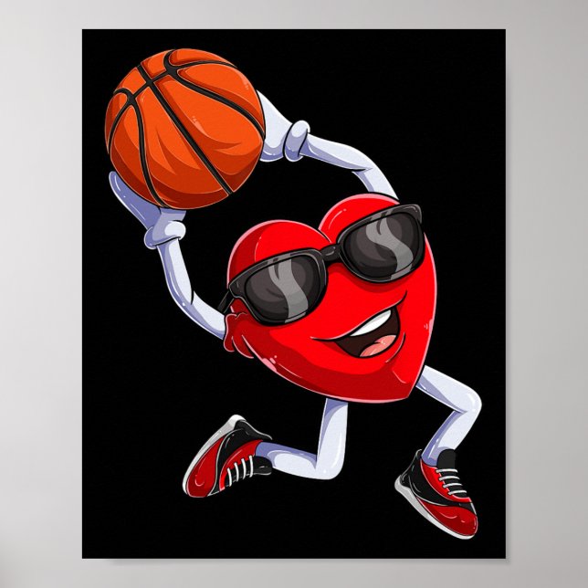 Póster Baloncesto Dunking Heart (Frente)
