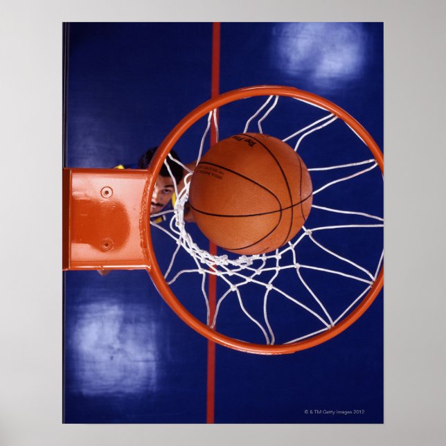 Póster baloncesto en el aro (Frente)