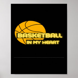 Póster Baloncesto En My Heart Funny S - Regalo Por