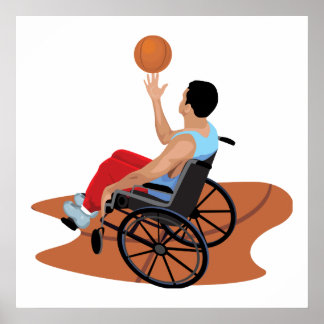 Póster baloncesto en silla de ruedas