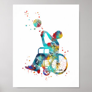 Póster Baloncesto en silla de ruedas 1 