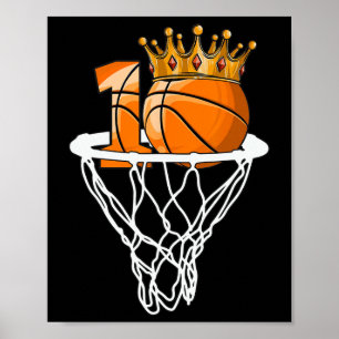 Póster Baloncesto Feliz 10 aniversario Bball Bball 10 año
