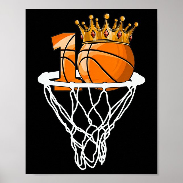Póster Baloncesto Feliz 10 aniversario Bball Bball 10 año (Frente)