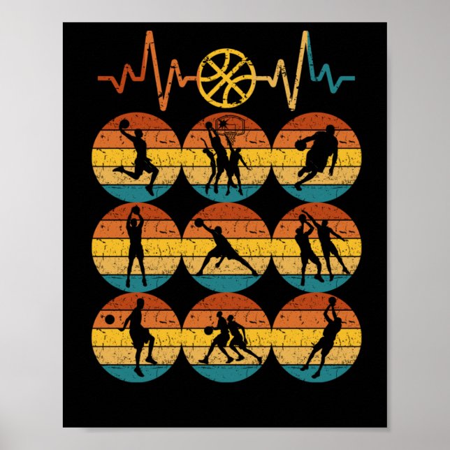 Póster Baloncesto Heart Beat (Frente)