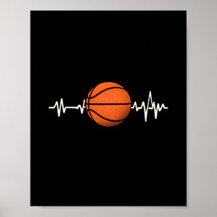 Póster Baloncesto Heartbeat - Amor Por El Juego Tee 1