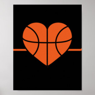 Póster Baloncesto Heartbeat Sport Motive