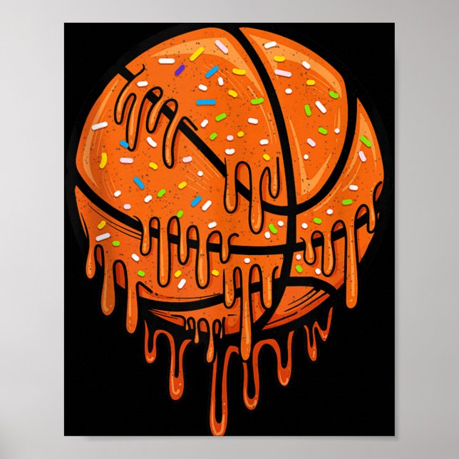 Póster Baloncesto Helado Derrame de vástago Baloncesto Bá (Frente)