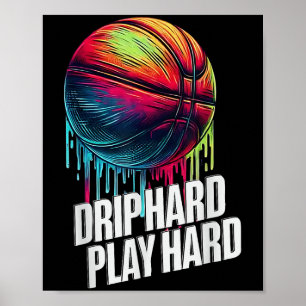 Póster Baloncesto Ice Cream Drin para Jóvenes Chicas Bas
