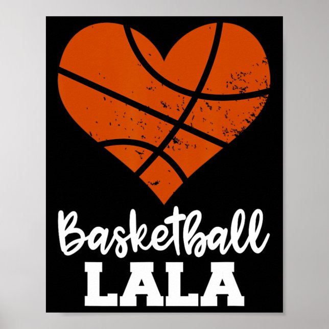 Póster Baloncesto LaLaFun Baloncesto Corazón Abuela La La (Frente)