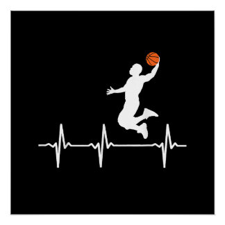 Póster Baloncesto latido para hombres y niños