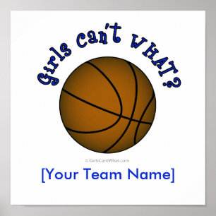 Póster Baloncesto - Marrón/Azul