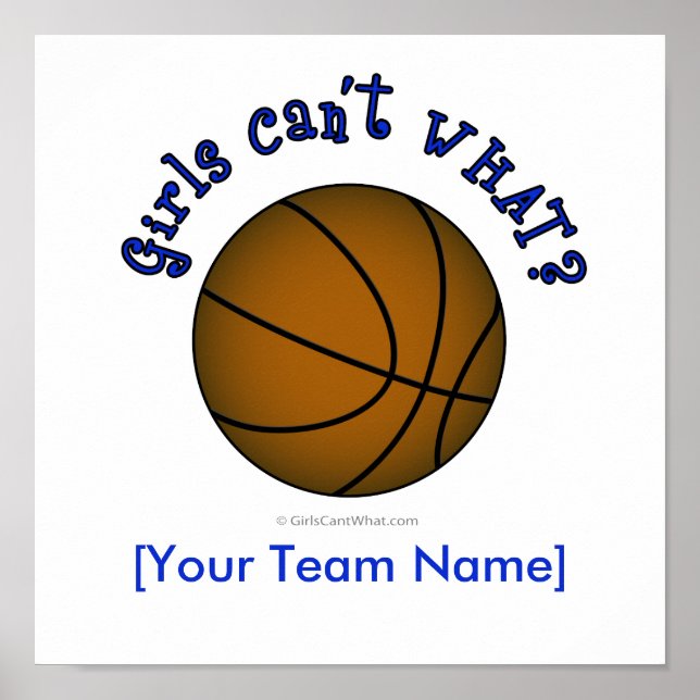 Póster Baloncesto - Marrón/Azul (Frente)