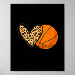 Póster Baloncesto mimi corazón de leopardo jugadores de d