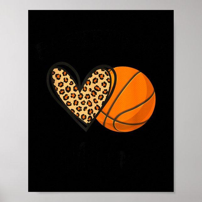 Póster Baloncesto mimi corazón de leopardo jugadores de d (Frente)