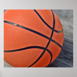 Póster Baloncesto Naranja colorido
