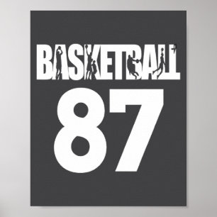Póster Baloncesto Número 87 Mi Jugador de Baloncesto Favo