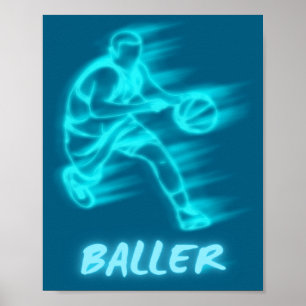 Póster Baloncesto para niños o hombres Baloncestista geni