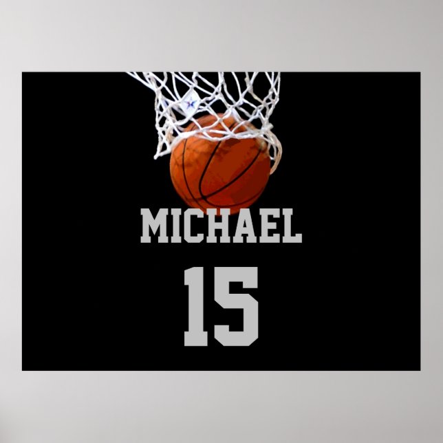 Póster Baloncesto Su Nombre (Frente)