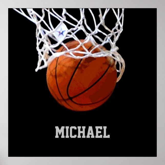Póster Baloncesto Su Nombre (Frente)