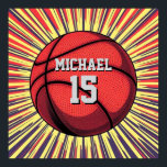 Póster Baloncesto Tu Nombre Pop Art<br><div class="desc">Imágenes deportivas digitales y obras de arte - Amamos el baloncesto - Deportes populares estadounidenses</div>
