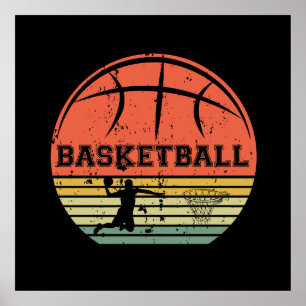 Póster baloncesto vintage