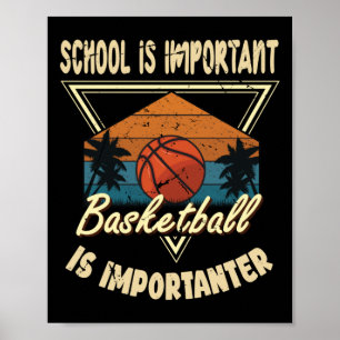 Póster Baloncesto Vintage Slogan Funny