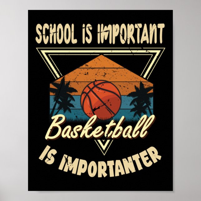 Póster Baloncesto Vintage Slogan Funny (Frente)