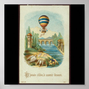 Póster Balones de aire Arte-Calientes del Poster-Vintage
