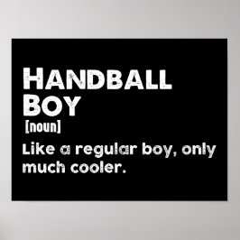 Póster Balonmano Boy Definition Funny Handball Player