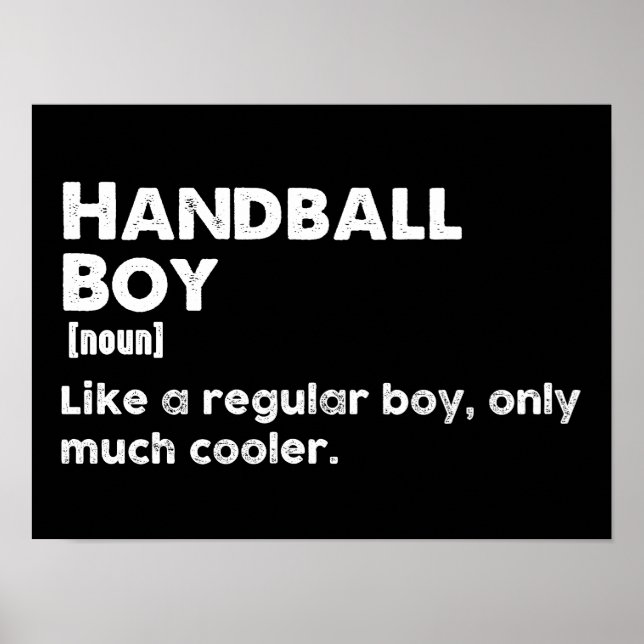 Póster Balonmano Boy Definition Funny Handball Player (Frente)