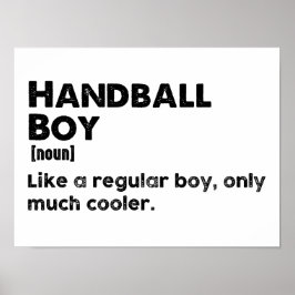 Póster Balonmano Boy Definition Funny Handball Player