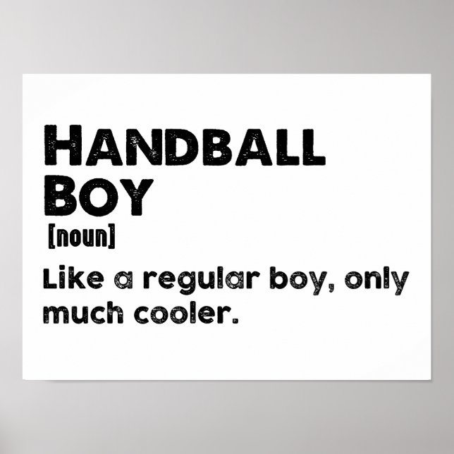 Póster Balonmano Boy Definition Funny Handball Player (Frente)