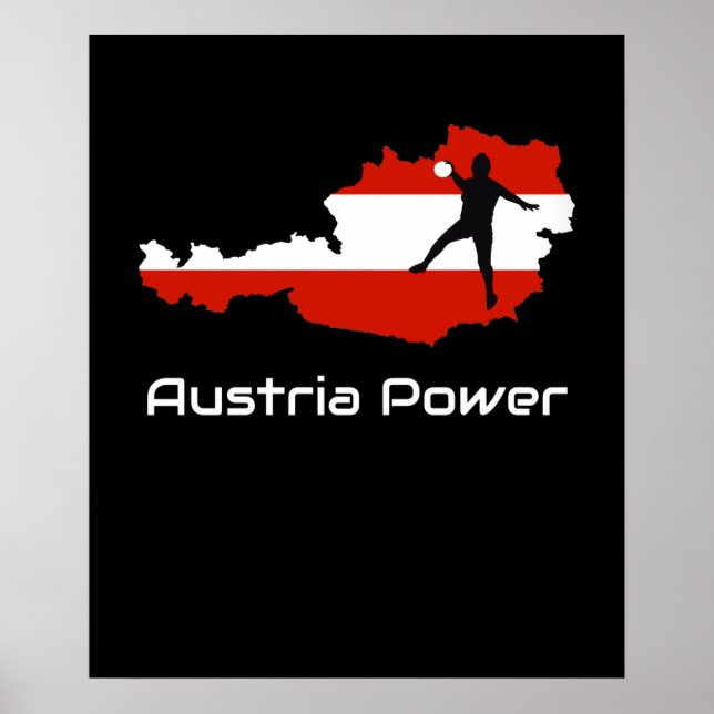 Póster Balonmano - Camisa Austria Power Austria (Frente)