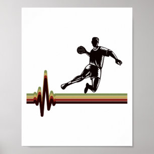 Póster Balonmano Jugador Deportes Equipo de Manipulador